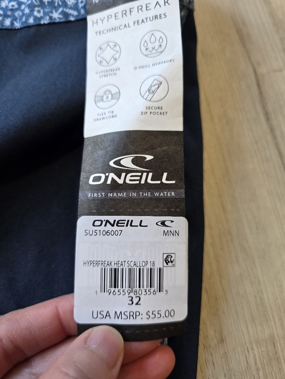 O'Neill Scallop Heat 18" Board shorts Men's Size 32 Blue - Picture 7 of 8